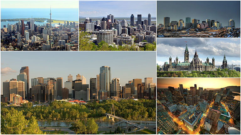 Kanadská města